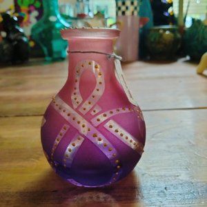 Signed Small 1997 Don Drumm Art Glass Bud Vase